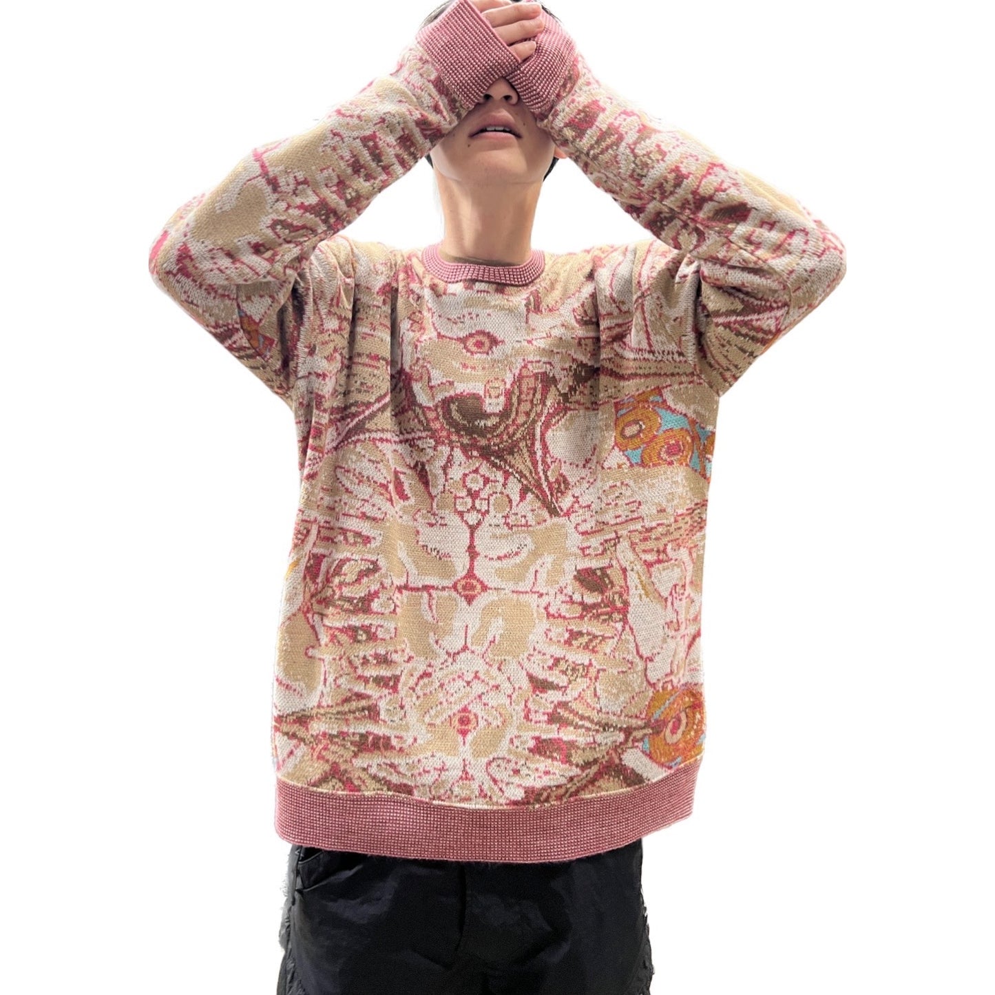 SHINTARO KAGO X POST-FAKE / GRAPHIC JACQUARD SWEATER